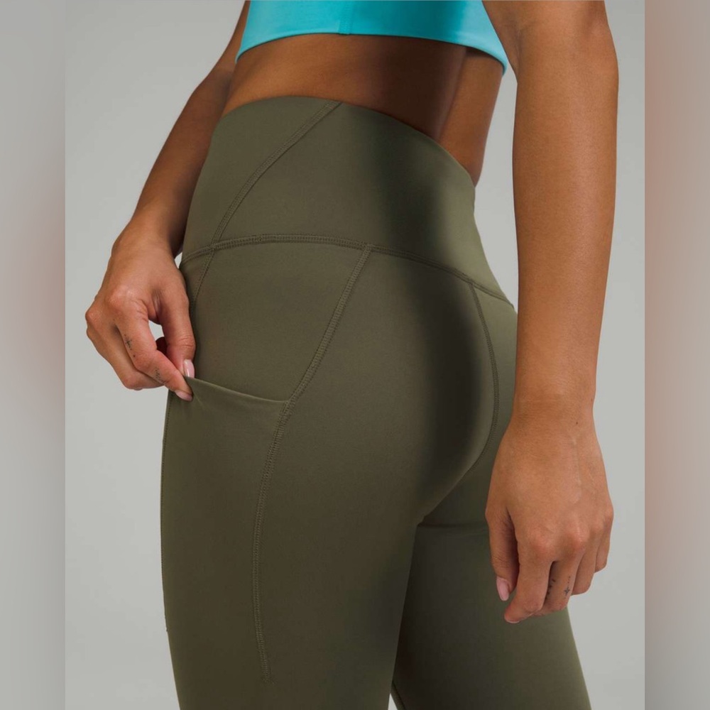 lululemon Wunder Train HR Tight with Pockets 25", Size 4, Carob Brown *NWT